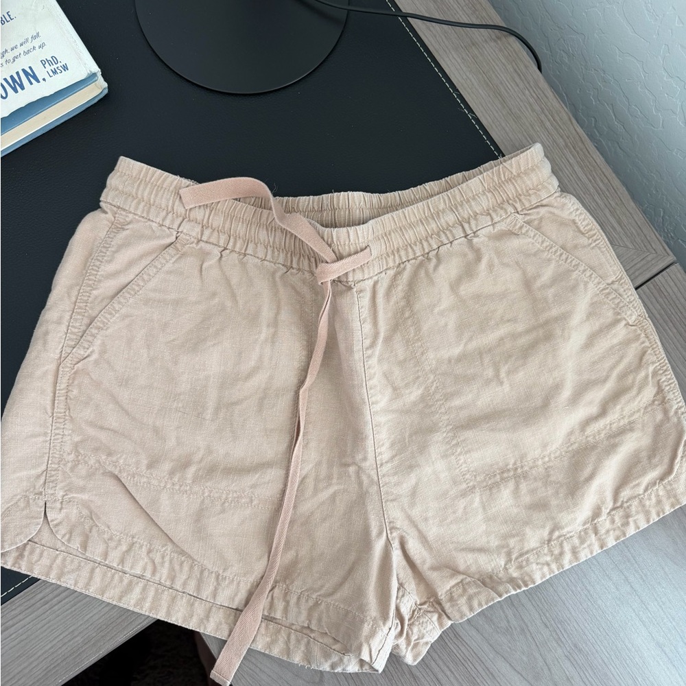 Light Orange J Crew Seaside Linen Short - M